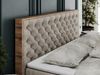 Boxspringbett mit Multipocket-Matratze und Zwei Bettkästen, Doppelbett mit Stauraum - ALBERO 3 - 160 x 200 cm - Beige Stoff - H4 Bild 4