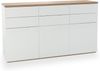 Sideboard 'MUNDI', Hochglanz Weiß-Eiche Riviera Bild 1