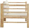 vidaXL Gartensofa mit Kissen Cremeweiß Bambus 313148 Bild 3
