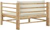 vidaXL Gartensofa mit Kissen Cremeweiß Bambus 313148 Bild 4