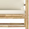 vidaXL Gartensofa mit Kissen Cremeweiß Bambus 313148 Bild 5