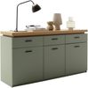 Sideboard >MONIZ< LED-Beleuchtung, Salbei grün/ Eichenfarben Dekor - 156x83x44 (BxHxT) Bild 3
