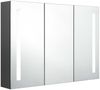 vidaXL LED-Spiegelschrank fürs Bad 89x14x62 cm Grau 326527 Bild 3