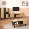 Wohnzimmer Möbel Set 3-teilig: TV-Schrank 170cm, Sideboard & Couchtisch, Holz/Schwarz Bild 4