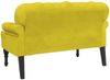 vidaXL Sitzbank mit Rückenlehne Gelb 119,5x64,5x75 cm Samt 372162 Bild 5