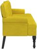 vidaXL Sitzbank mit Rückenlehne Gelb 119,5x64,5x75 cm Samt 372162 Bild 4