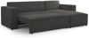 Ecksofa Schlafsofa WALDO Stoff Brooklyn Schwarz-Hell Ottomane Rechts Bild 4
