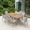 IDIMEX Garten-Essgruppe WINDY, (9-tlg), Gartenmöbel Set für 8 Personen aus Alu und WPC wetterfest Kaschmir Bild 2