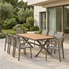IDIMEX Garten-Essgruppe WINDY, (9-tlg), Gartenmöbel Set für 8 Personen aus Alu und WPC wetterfest Kaschmir Bild 3