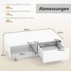 Couchtisch mit 20 Farben LED-Lichtern und Fernbedienung 95 x 55 x 31 cm Weiß Bild 3