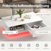Couchtisch mit 20 Farben LED-Lichtern und Fernbedienung 95 x 55 x 31 cm Weiß Bild 5
