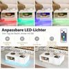 Couchtisch mit 20 Farben LED-Lichtern und Fernbedienung 95 x 55 x 31 cm Weiß Bild 2