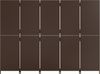 Paravent Raumteiler 5-tlg. Braun Poly Rattan Bild 5