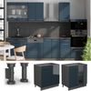 Spülenunterschrank Fame-Line Dunkelblau Hochglanz 80 cm mit Regal, ohne Arbeitsplatte Vicco Bild 2