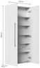 Magnolia Home Hängeschrank Hochschrank Slimline nur 20cm Tief (BxH) 70x150 cm anthrazit Bild 4