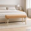 vidaXL Bank Uni Beige 110 x 40 x 46 cm Bouclé 42038416 Bild 3