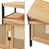 Waschbeckenunterschrank Tervola 60x60x35 cm Schwarz/Bambus [en. casa] Bild 4