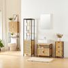 Waschbeckenunterschrank Tervola 60x60x35 cm Schwarz/Bambus [en. casa] Bild 5