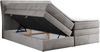 Boxspringbett, Stauraumbett, Bett mit Multipocket-Matratze und Topper - GOLD-10-KING - 120x200cm - Hellgrau Velours - H3 Bild 4