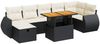 vidaXL 5tlg. Garten-Sofagarnitur mit Kissen Schwarz Poly Rattan Akazie 3328064 Bild 2