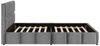 tectake Polsterbett elegantes sofa mit Lattenrost 120x200 cm und samtbezug (moderner Polsterbett Shirley, in Samtoptik dunkelgrau), hohe belastbarkeit bis 250 kg Bild 3
