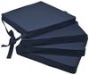 4er Set Beautissu Stuhlkissen Loft SK Dunkelblau Bild 4