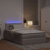 vidaXL Ottoman-Bett mit Matratze & LEDs Taupe 120x200 cm Stoff 3312219 Bild 3
