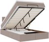 vidaXL Ottoman-Bett mit Matratze & LEDs Taupe 120x200 cm Stoff 3312219 Bild 2
