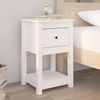 vidaXL Nachttische 2 Stk. Weiß 40x35x61,5 cm Massivholz Kiefer 821732 Bild 3