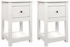 vidaXL Nachttische 2 Stk. Weiß 40x35x61,5 cm Massivholz Kiefer 821732 Bild 2
