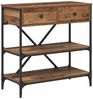 vidaXL Konsolentisch mit Schubladen Braun 75 x 34,5 x 75 cm Holz 871312 Bild 2