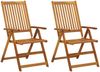 vidaXL Garten-Liegestühle 2 Stk. mit Kissen Akazie Massivholz 3064065 Bild 2