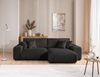 S-Style Möbel Ecksofa Mollis mit Schlaffunktion und Bettkasten aus Plüschcord, mit Wellenfederung Bild 3