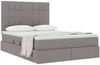 vidaXL Aufbewahrungsbett mit Matratze Taupe 140 x 200 cm Polyester 3371787 Bild 3