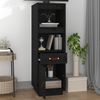 Highboard, BuffetSchrank, Büroschrank Schwarz 34x40x108,5 cm Massivholz Kiefer Bild 3