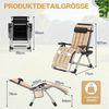 Huracan Gartenliege Sonnenliege Klappbar, Gartenliege Wetterfest mit Ergonomisches Polster, 1 St, Strandliege Verstellbare Rückenlehne, Liegestuhl Garten mit Nackenkissen Getränkehalter Seitentasche Bild 2