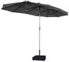 Sekey Sonnenschirm 400 x 220 cm Doppelsonnenschirm mit Kurbel, Groß Gartenschirm, UPF50+, LxB: 400,00x220,00 cm, Ohne/mit 50kg Ständer, UV 50+, wasserdicht, belüftet Bild 4