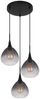LED Pendelleuchte, Metall schwarz, Glas rauchfarben, H 120 cm Bild 5