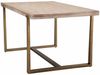 Dmora Esstisch Kazimir, Küchenregal, Esszimmertisch, Festes rechteckiges Regal, Gold und Braun, 150x90 h78 cm Bild 5