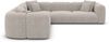 Polster Ecksofa Venturia L Form - Bouclestoff - Pearl Bild 1