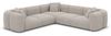 Polster Ecksofa Venturia L Form - Bouclestoff - Pearl Bild 3
