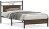 vidaXL Bettgestell ohne Matratze Braun Eiche 100x190 cm Holzwerkstoff 4106992 Bild 2