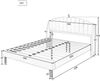 Merax Polsterbett 160x200 Ohrform Doppelbett aus Samt mit Kopfteil & Lattenrost Grau Bild 2