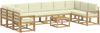 vidaXL Outdoor-Sofagarnitur mit Kissen 11 pcs Weiß und Creme 3388329 Bild 2