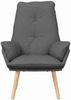 vidaXL Sessel Dunkelgrau 69 x 74 x 93 cm Stoff und Sperrholz 42001851 Bild 4