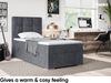 MEBLINI Boxspringbett KAI 100x200 cm mit Bettkasten - H3/Dunkelgrau Samt Gepolstert Einzelbett mit Topper & Taschenfederkern-Matratze - 100x200 Links Bild 4