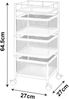 Rollwagen Sunndal mit 3 Ebenen 64,5x27x27cm Weiß [en. casa] Bild 3