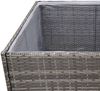 vidaXL Pflanzkübel Grau 80x80x80 cm Poly Rattan 319177 Bild 5