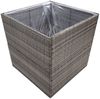 vidaXL Pflanzkübel Grau 80x80x80 cm Poly Rattan 319177 Bild 3