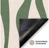 MuchoWow Fußmatte Wellenlinien - Beige - Grün - Streifen - Abstrakt, Rechteckig, innen Schmutzfangmatte, Tür, Schmutzfänger Flur, Teppich 60x40 cm Bild 3
